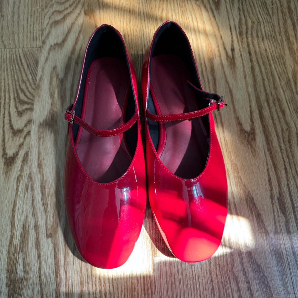 NEW Red Patent Leather Flats